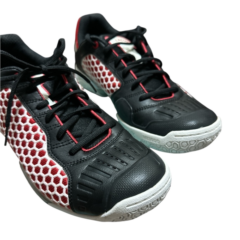 193. Lacoste Black And Red Sneakers Sporty Design View 5